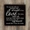 Handcrafted Knotty Pine Love Quote Wood Sign 7x7 Wall or Shelf Decor